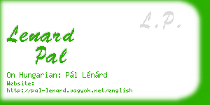 lenard pal business card